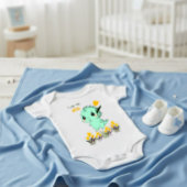 Cute Mint Dinosaur Baby Bodysuit ベビーボディスーツ