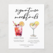 Cute Mocktails Shirley Temple Lemon Drop Menu (正面)