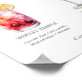 Cute Mocktails Shirley Temple Lemon Drop Menu ポスター (角)