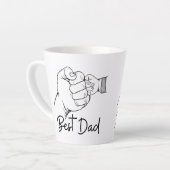 Cute Modern Best Dad  カフェラテマグ (左アングル)