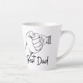 Cute Modern Best Dad  カフェラテマグ (右)