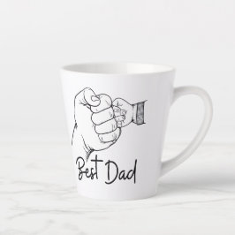 Cute Modern Best Dad  カフェラテマグ