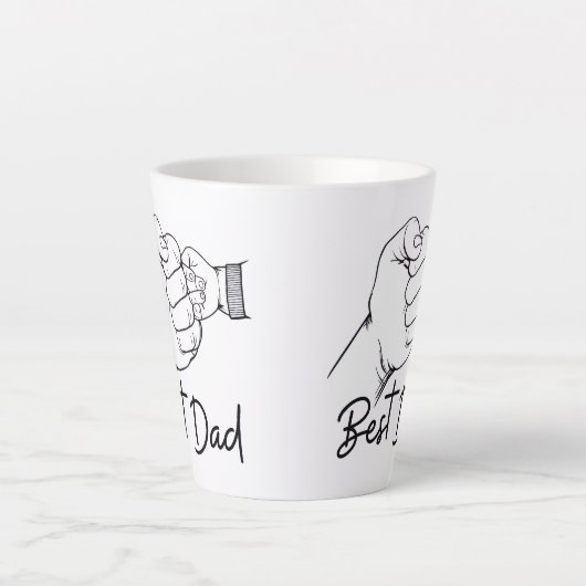 Cute Modern Best Dad  カフェラテマグ (正面)