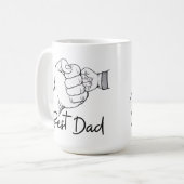 Cute Modern Best Dad  コーヒーマグカップ (正面左)