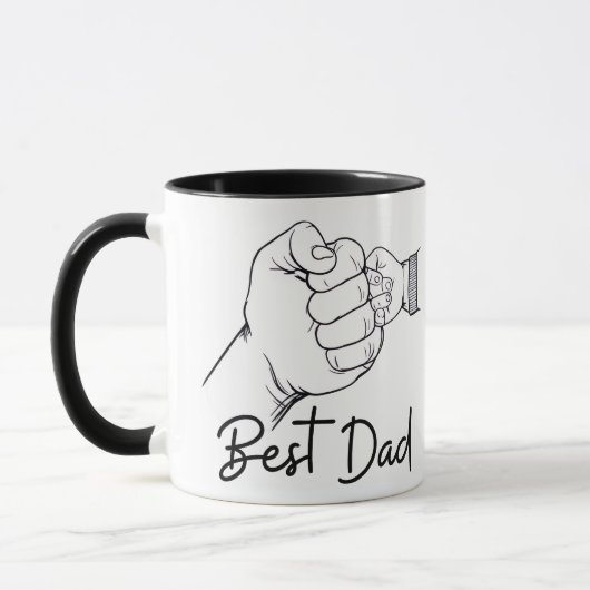 Cute Modern Best Dad  マグカップ (左)