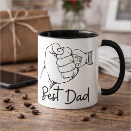 Cute Modern Best Dad  マグカップ