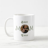 Cute Modern Best Mom Ever Custom Photo Mug コーヒーマグカップ (左)