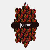 Cute Modern Boho Elegant Abstract Art Pattern #503 オーナメントカード (右)