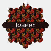 Cute Modern Boho Elegant Abstract Art Pattern #503 オーナメントカード (裏面)