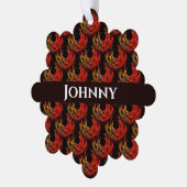 Cute Modern Boho Elegant Abstract Art Pattern #503 オーナメントカード (左)