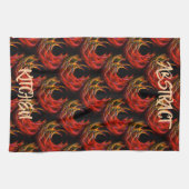 Cute Modern Boho Elegant Abstract Art Pattern #503 キッチンタオル (横)