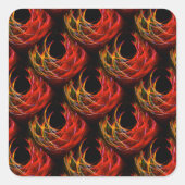 Cute Modern Boho Elegant Abstract Art Pattern #503 スクエアシール (正面)