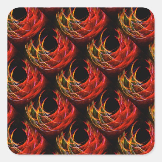 Cute Modern Boho Elegant Abstract Art Pattern #503 スクエアシール (正面)