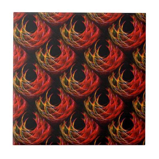 Cute Modern Boho Elegant Abstract Art Pattern #503 タイル (正面)