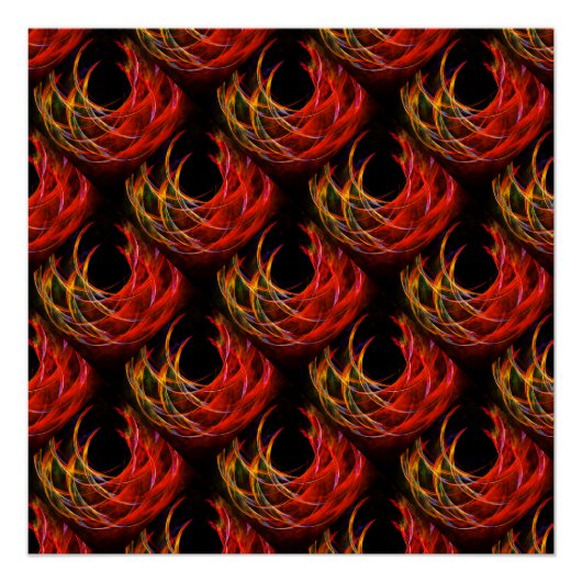 Cute Modern Boho Elegant Abstract Art Pattern #503 ポスター (正面)