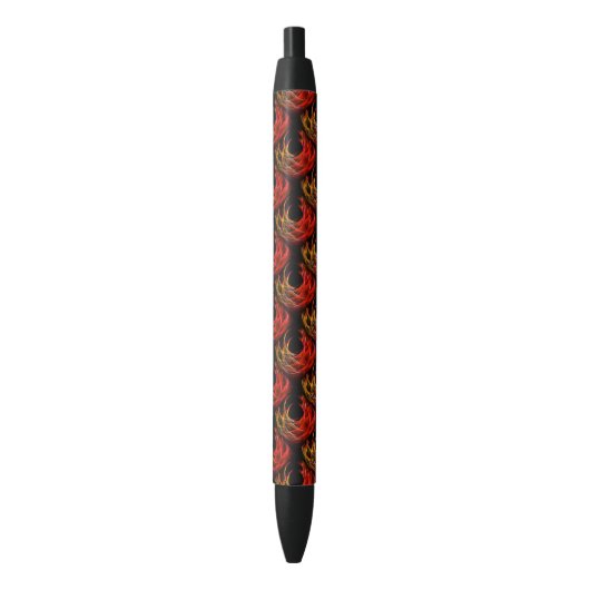 Cute Modern Boho Elegant Abstract Art Pattern #503 黒ボールペン (正面縦)