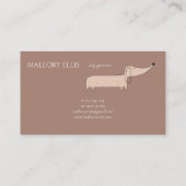 Cute Modern Cartoon Dogs | Pet Sitter Groomer 名刺 (裏面)