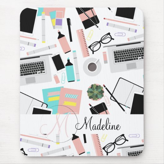 Cute Modern Custom Desktop Pattern Mouse Pad マウスパッド (正面)