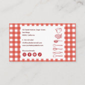 Cute Modern Farmhouse Gingham Social Icons 名刺 (裏面)