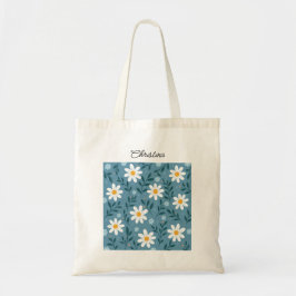 Cute Modern Feminine Personalized Floral Tote Bag トートバッグ