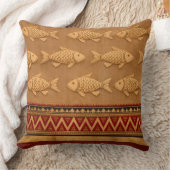 Cute Modern Fish Throw Pillow クッション (ブランケット)