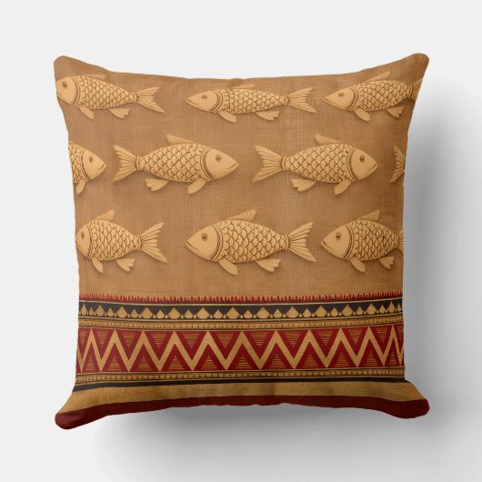 Cute Modern Fish Throw Pillow クッション (裏面)