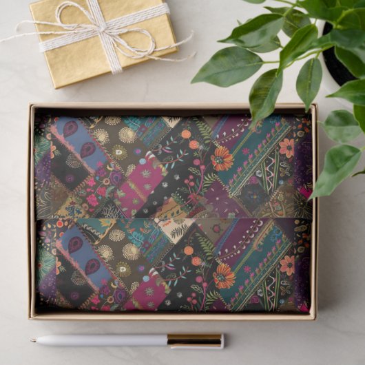 Cute Modern Floral Fun Boho Design Decoupage 薄葉紙 (ギフト)