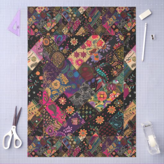 Cute Modern Floral Fun Boho Design Decoupage 薄葉紙 (クラフト)