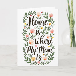 Cute Modern Floral Happy Mother's Day サンキューカード