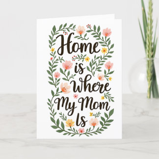 Cute Modern Floral Happy Mother's Day サンキューカード