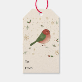 Cute Modern Forest Animal Bird Christmas Gift Tags ギフトタグ