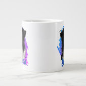 Cute Modern & Fun Blue Border Collie Dog Photo   ジャンボコーヒーマグカップ (正面)