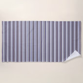 Cute modern gray blue stripes ビーチタオル (正面)