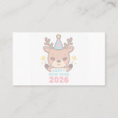 cute modern happy new year business card 名刺 (裏面)