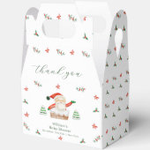 Cute Modern It's Cold Outside Santa Baby Shower  フェイバーボックス (見開き)