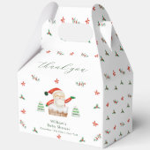 Cute Modern It's Cold Outside Santa Baby Shower  フェイバーボックス (裏面)