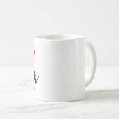 Cute Modern Mom Heart Design  コーヒーマグカップ (正面右)