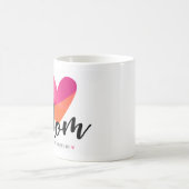 Cute Modern Mom Heart Design  コーヒーマグカップ (中央)