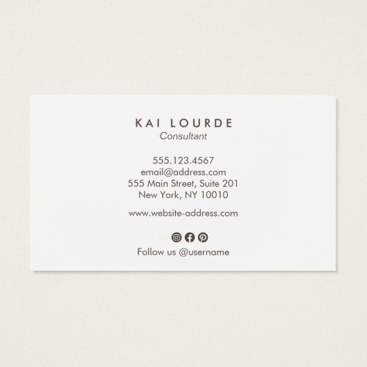 Cute Modern Pale Pink  Floral Script Font  (裏面)