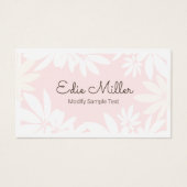 Cute Modern Pale Pink  Floral Script Font  (正面)