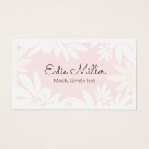 Cute Modern Pale Pink  Floral Script Font 