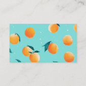 Cute Modern Peach Business Card | Custom 名刺 (正面)