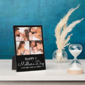 Cute Modern Photo Collage Happy First Mothers Day フォトプラーク (側面)