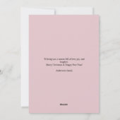 Cute Modern Pink Christmas Photo Card | Fa La La  シーズンカード (裏面)