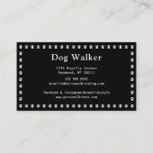 Cute Modern Silhouette Dog Walking Dog Sitting  名刺 (裏面)