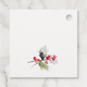 Cute Modern Watercolor Meowy Christmas Tree Cat フェイバータグ (裏面)