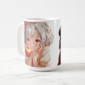 cute moe anime character portrait コーヒーマグカップ (正面左)