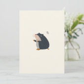 Cute Mole Greeting Card – Invitation Card 招待状 (スタンド正面)