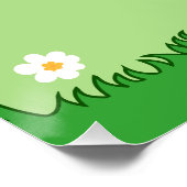 Cute Mom and Baby Elephant, Personalized  ポスター (コーナー)