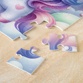 Cute Mom Daughter love more  ジグソーパズル (側面)